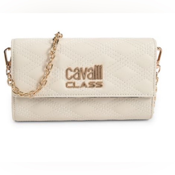 NWT Cavalli Class Turin Logo Quilted Wallet-On-Chain by Roberto Cavalli - Picture 1 of 6